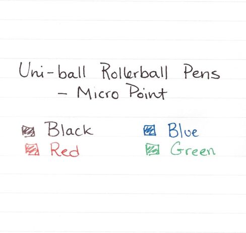 Uni-Ball 60153 قلم كرة الدوارة ، Micro 0.5mm ، الحبر الأزرق ، برميل أسود غير لامع ، عشرات in Kuwait