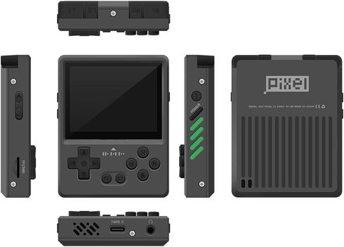 GKD Pixel 2 Metal Console 2.4 بوصة IPS شاشة ألومنيوم ألعاب ألعاب ألومنيوم رجعية الجيب Mini Game Console المحمولة تأتي مع بطاقة 64 جيجابايت TF (الأزرق) in Kuwait