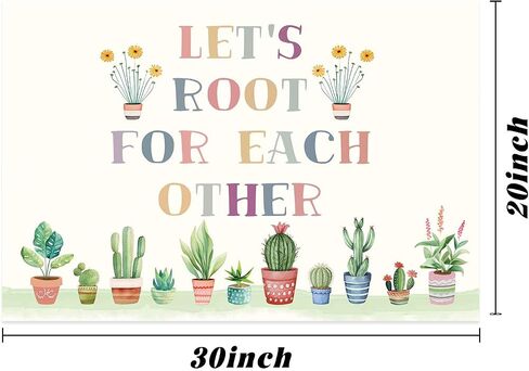 Lets Grow Bloom And Root For Each Other Boho Classroom Decor, Positive Affirmations Nature Plant Education Canvas Hanging Flag Banner Wall Sign Decor 20x30inch (df1) in Saudi Arabia