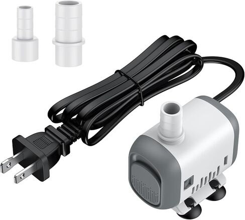 Pawfly Small Fountain Pump, 130 GPH Submersible Water Pump for Fountain, 8 W Mini Water Pump with 2.6 ft. High Lift, Quiet Water Fountain Pump for Aquarium Fish Tank & Waterfall in Saudi Arabia