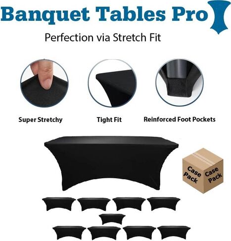 Bulk 10 CASE CASE STERD SPANDEX COVERS (Black ، 18x72 Training) in Saudi Arabia