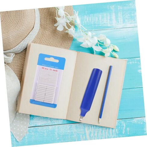 Uonlytech 100Pcs Electric Eraser Cores Replacement for Students Sketching Drawing Practical Pencil Eraser Refills Compact and Easy to Use for Art Office Craft in Saudi Arabia