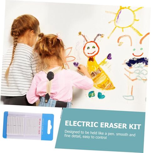 Uonlytech 100Pcs Electric Eraser Cores Replacement for Students Sketching Drawing Practical Pencil Eraser Refills Compact and Easy to Use for Art Office Craft in Saudi Arabia