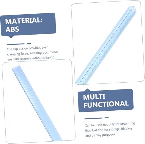 20pcs A4 البلاستيك شريحة المجلدات مقاطع فضفاضة السحب القضيب مقاطع الكتب لمستندات التنظيم ومستلزمات القرطاسية in Kuwait