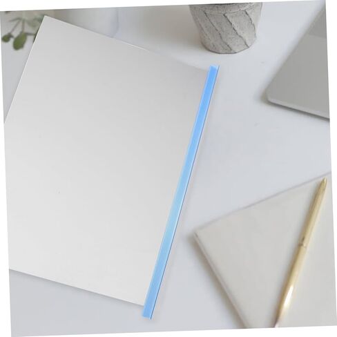 20pcs A4 البلاستيك شريحة المجلدات مقاطع فضفاضة السحب القضيب مقاطع الكتب لمستندات التنظيم ومستلزمات القرطاسية in Kuwait