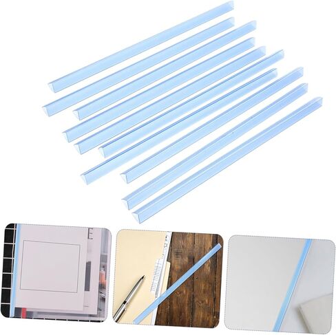 20pcs A4 البلاستيك شريحة المجلدات مقاطع فضفاضة السحب القضيب مقاطع الكتب لمستندات التنظيم ومستلزمات القرطاسية in Kuwait