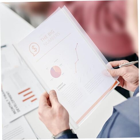 10pcs مجلدات الشرائح البلاستيكية للوثائق خفيفة الوزن أشرطة العمود الفقري in Kuwait