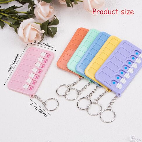 ZORZA 6Pcs Portable Chore Planner Key Chains & Behavior Tracker Creative DIY Task Board with Checklist Memo Board Schedule Key Rings & List Cards Stickers for Efficient Daily Habit Planning in Saudi Arabia