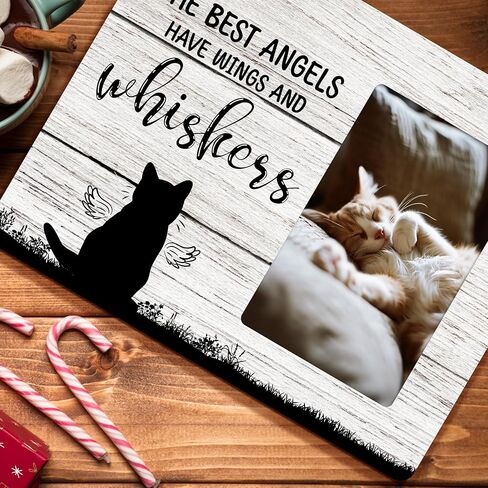 هدايا كات ميموريال لفقدان القط ، هدية هدية أليفة إطارات صور خشبية ، صورة 4 × 6 بوصة in Kuwait