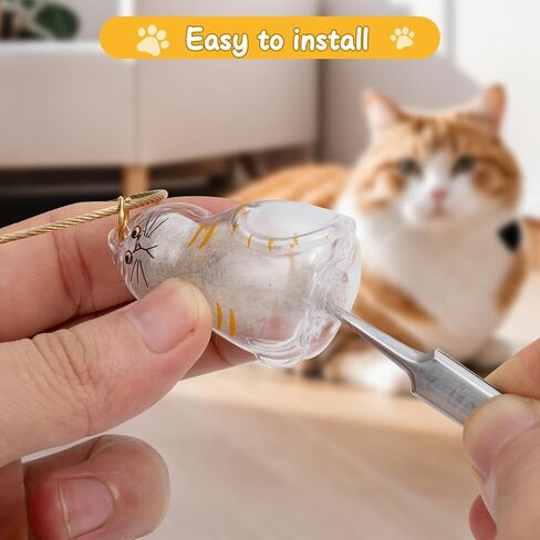 Cat Hair Storage Keychain: Pet Fur Keepsake Collector, Dog Transparent Pendant Memorial Bottle, Cat Lover Collecting Gift (Fat Cat) in Saudi Arabia