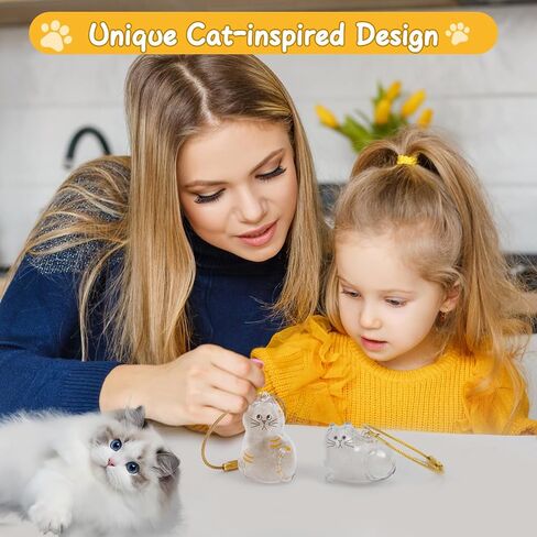 Cat Hair Storage Keychain: Pet Fur Keepsake Collector, Dog Transparent Pendant Memorial Bottle, Cat Lover Collecting Gift (Fat Cat) in Saudi Arabia