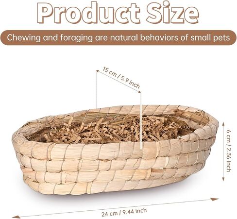 31PCS Rabbit Chew Treat Toys for Teeth Health, Natural Bunny Enrichment Toys for Boredom & Stress Relief, Keep Busy Toys for Guinea Pig Chinchilla Hamster Rat Gerbil Degu Indoor Outdoor in Saudi Arabia
