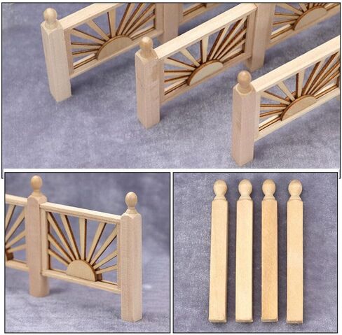 Vaguelly 8pcs Mini Pillars for Dollhouse Stairs Decorative Posts for Crafting Unique Miniature Scenes Dollhouse Accessories in Saudi Arabia