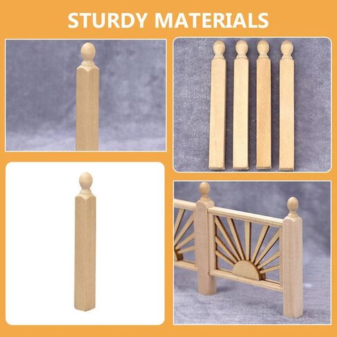 Vaguelly 8pcs Mini Pillars for Dollhouse Stairs Decorative Posts for Crafting Unique Miniature Scenes Dollhouse Accessories in Saudi Arabia
