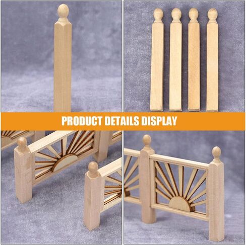 Vaguelly 8pcs Mini Pillars for Dollhouse Stairs Decorative Posts for Crafting Unique Miniature Scenes Dollhouse Accessories in Saudi Arabia