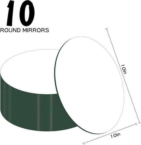 Round Acrylic Mirrors for Centerpieces 10 Inch Circle Mirror Candle Trays with Non-slip Pad 10 PCS 1.6mm Wedding Centerpiece Table Decorations in Saudi Arabia