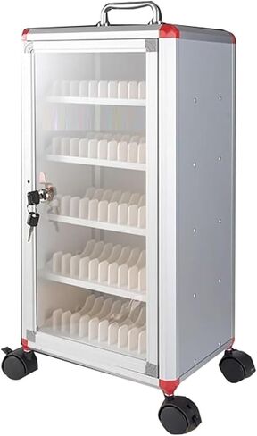 Cell Phone Storage Cabinet with 360° Wheels – 48/60/72 Slot Mobile Phone Locker Box, Lockable & Wall Mountable for School, Office, and Meeting Rooms(60) in Saudi Arabia