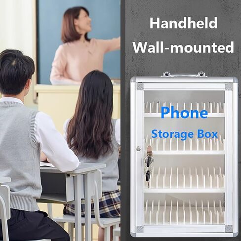 Cell Phone Storage Cabinet with 360° Wheels – 48/60/72 Slot Mobile Phone Locker Box, Lockable & Wall Mountable for School, Office, and Meeting Rooms(60) in Saudi Arabia