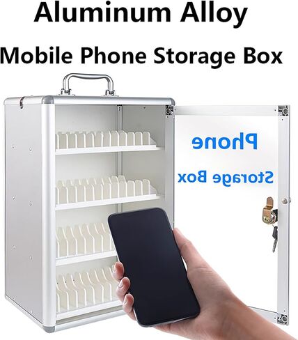 Cell Phone Storage Cabinet with 360° Wheels – 48/60/72 Slot Mobile Phone Locker Box, Lockable & Wall Mountable for School, Office, and Meeting Rooms(60) in Saudi Arabia