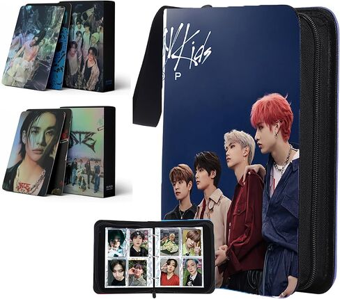 Photocard Binder Photo Album with 110pcs Lemo Card, 50 Pages 400 Cards Sleeves Trading Photo Cards Holder Book Bag Photocard Organizer for Fans (Style 2) in Kuwait