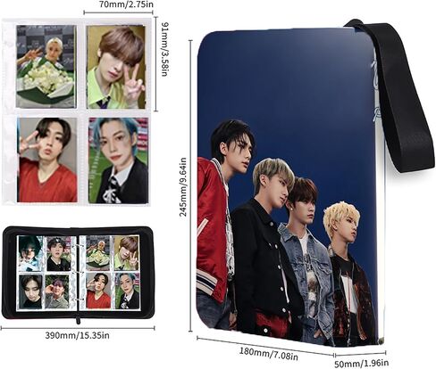 Photocard Binder Photo Album with 110pcs Lemo Card, 50 Pages 400 Cards Sleeves Trading Photo Cards Holder Book Bag Photocard Organizer for Fans (Style 2) in Kuwait