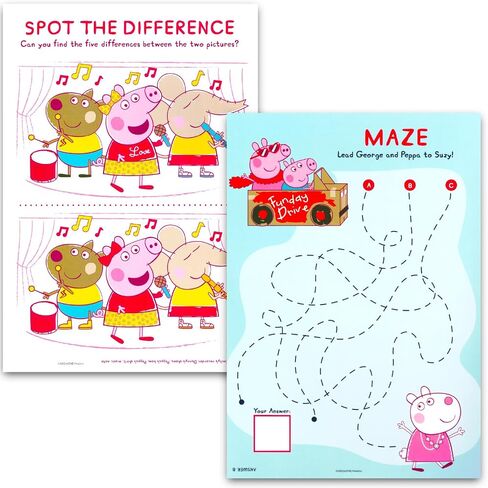 Peppa Pig Paint with Water for Kids ، Adddlers Age 3+ - Backdle with 16 صفحة Cartoon Cartoon Animal Frame Matred Colling Book for Ages 3 4 5 6 7 8 and More | بيبا خنزير لا ميس الفنون والحرف in Kuwait