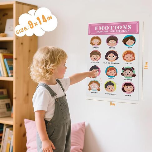 OpalPlat 20pcs Laminated Educational Posters For Toddlers, Preschool Posters for Classroom, Kindergarten Wall Decor, PreK Learning Materials Alphabet Number Chart in Saudi Arabia