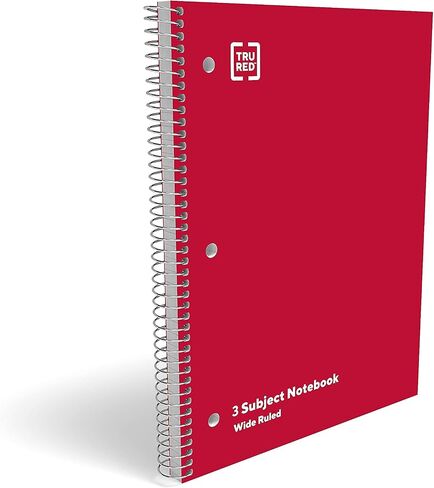 Tru Red Staples 3-Sign-Signber Right 8 × 10.5 بوصة محكم ، 120 ورقة ، ألوان متنوعة ، 3/حزمة (TR11669) in Saudi Arabia