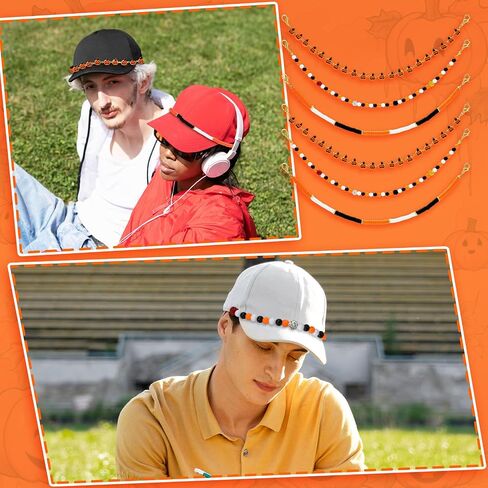 JarThenaAMCS 3Pcs Halloween Trucker Hat Chains Detachable DIY Polymer Clay Chains Hat Charms for Costume Accessories in Saudi Arabia