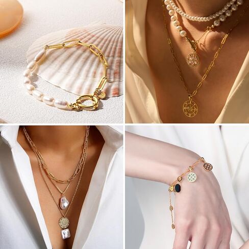 [33FT] 18K Gold Plated Paperclip Chains for Jewelry Making, 2.5mm Wide 304 Stainless Steel Paperclip Link Chain Roll Bulk for DIY Jewelry Making Craft in Saudi Arabia