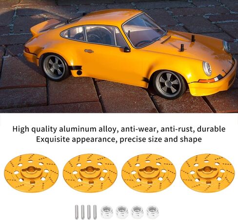 RC Car Brake Disc Set Aluminium Alpoy Whex Hex Hub Disc مع M4 قفل المكسرات لـ RC Road Racing 1/10 Scale Meticlics D4 XIS Tamiya TT01 TT02 (Blue) in Saudi Arabia