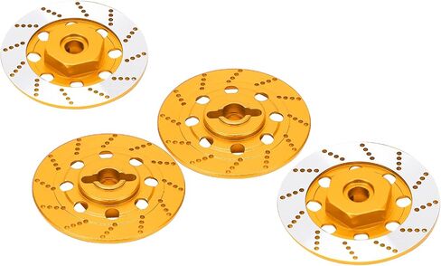 RC Car Brake Disc Set Aluminium Alpoy Whex Hex Hub Disc مع M4 قفل المكسرات لـ RC Road Racing 1/10 Scale Meticlics D4 XIS Tamiya TT01 TT02 (Blue) in Saudi Arabia