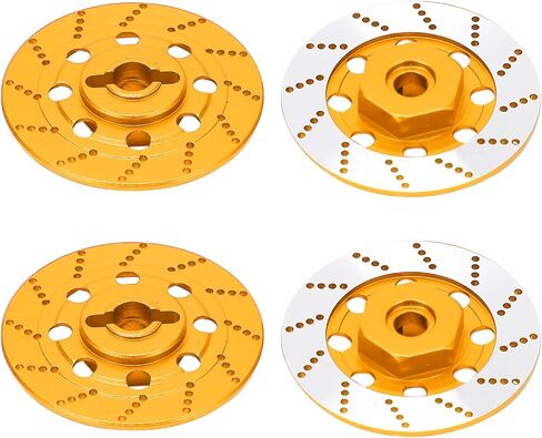 RC Car Brake Disc Set Aluminium Alpoy Whex Hex Hub Disc مع M4 قفل المكسرات لـ RC Road Racing 1/10 Scale Meticlics D4 XIS Tamiya TT01 TT02 (Blue) in Saudi Arabia
