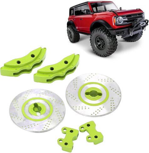 RC Brake Discs Simulation Aluminum Wheel Brake Discs for TRX6 Durable Lightweight CNC Machined 40mm Diameter 12mm Hex 2PCS (Green) in Saudi Arabia