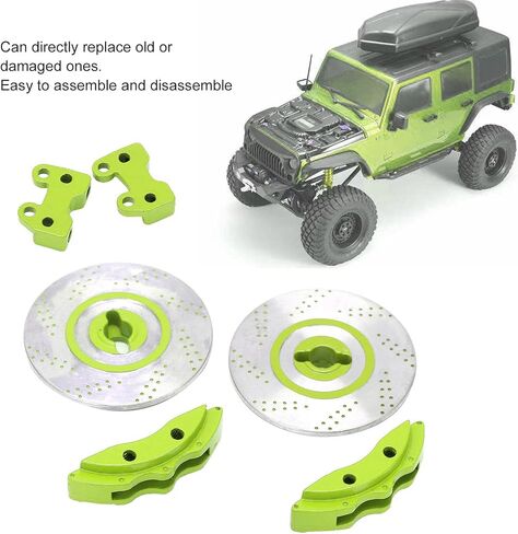 RC Brake Discs Simulation Aluminum Wheel Brake Discs for TRX6 Durable Lightweight CNC Machined 40mm Diameter 12mm Hex 2PCS (Green) in Saudi Arabia