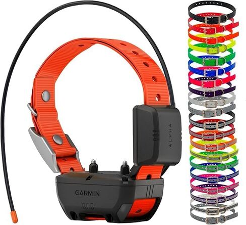 طوق TT25 Mini (خيار) مع اختيار حزام بديل 3/4 بوصة ، جهاز التتبع والتدريب ، متوافق مع Alpha 100 و Alpha 200 و Alpha 300 Handhelds (Purple Reflection) in Kuwait