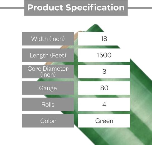 غلاف ممثل PSBM Green Cast ، 4 حزمة ، 18 بوصة × 1500 قدم ، مقياس 80 in Saudi Arabia