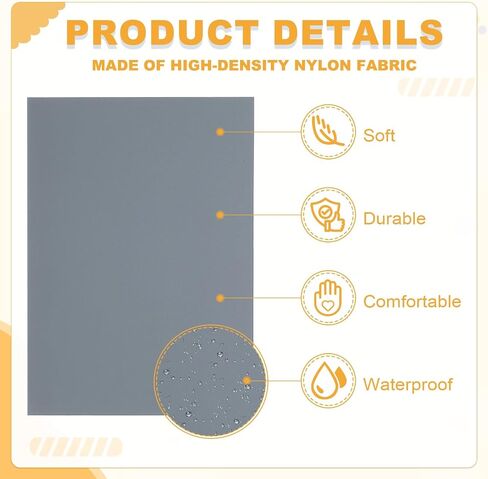 PATIKIL Nylon Repair Patch 8 x 6 Inch, 4pcs Self-Adhesive Down Jacket Repair Patches Waterproof Fabric Repairing Tape for Tents Sleeping Bag Outdoor Camping Gear, Gray in Saudi Arabia