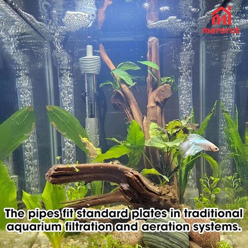 Marsrut 5pcs Under Gravel Filter Aquarium Uplift Tube, Undergravel Bottom Filters for Fish Tanks Water Cleaner Small Board Air Clean System Freshwater Saltwater, Clear Tubing Accessory Kit in Saudi Arabia