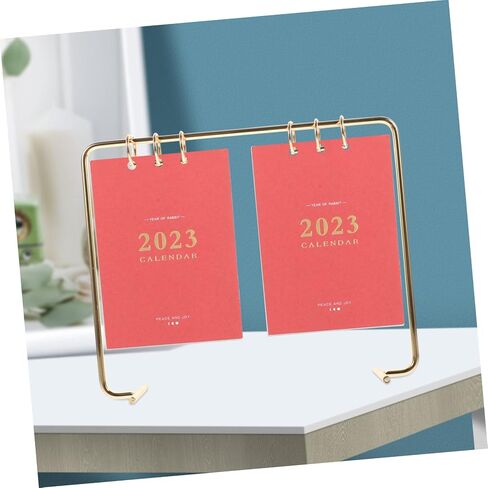 Uonlytech Decorative Desk Calendar Holder Elegant Desktop Stand for Home Office for Living Room Kitchen Shops Smooth Surface Safe Material PC in Saudi Arabia