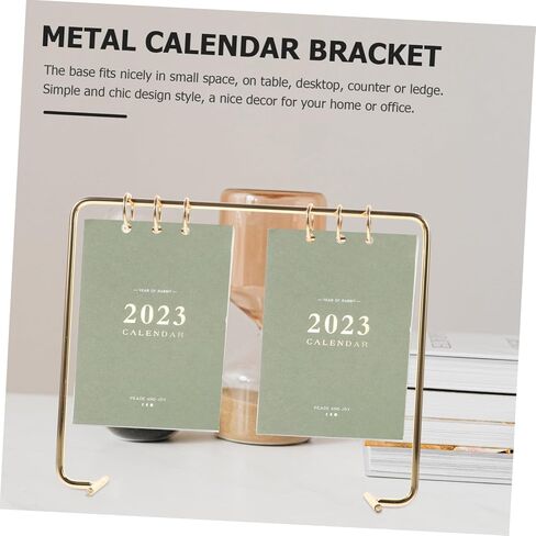 Uonlytech Decorative Desk Calendar Holder Elegant Desktop Stand for Home Office for Living Room Kitchen Shops Smooth Surface Safe Material PC in Saudi Arabia