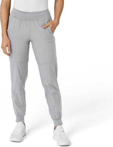 WonderWink W123 Women's 5555 Comfort Waist Jogger Pant (Grey, 1X-Large Tall) in Saudi Arabia
