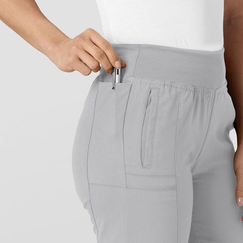 WonderWink W123 Women's 5555 Comfort Waist Jogger Pant (Grey, 1X-Large Tall) in Saudi Arabia