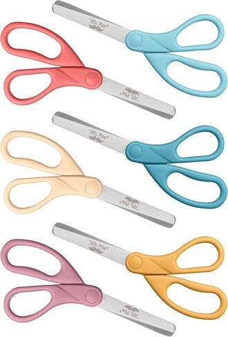 Mr. Pen Kids Scissors - 6 Pack, 5 Inch, Colored Toddler Safety Scissors for Kids, School & Preschool in Saudi Arabia