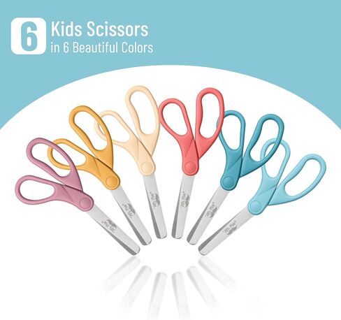 Mr. Pen Kids Scissors - 6 Pack, 5 Inch, Colored Toddler Safety Scissors for Kids, School & Preschool in Saudi Arabia