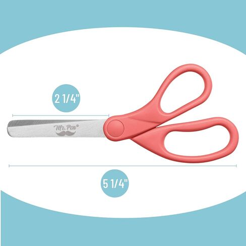 Mr. Pen Kids Scissors - 6 Pack, 5 Inch, Colored Toddler Safety Scissors for Kids, School & Preschool in Saudi Arabia