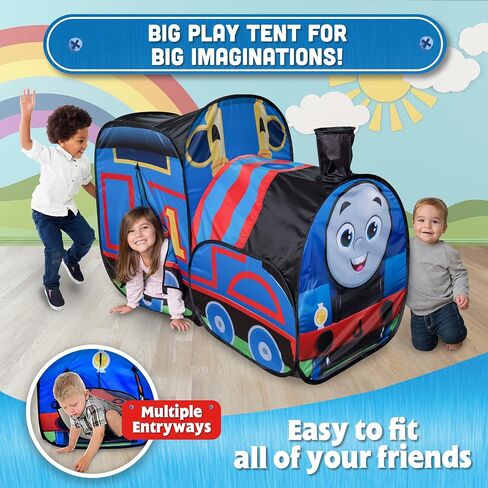 Thomas the Tank Engine Engine Extra Extrage Playhouse Fair Fair For Kids ، يتساقط مسطحًا لسهولة التخزين ، وألعاب Thomas و Friends للأطفال الصغار والأعمار 3+ in Saudi Arabia