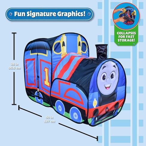 Thomas the Tank Engine Engine Extra Extrage Playhouse Fair Fair For Kids ، يتساقط مسطحًا لسهولة التخزين ، وألعاب Thomas و Friends للأطفال الصغار والأعمار 3+ in Saudi Arabia