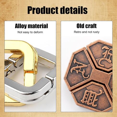 24Pcs Brain Teaser Puzzle for Adults,Highly Difficult Metal Brain Puzzles,IQ Logic Test Disentanglement Game 3D Metal Puzzle,Education Toys for Classroom Party Mind Challenge School Supplies in Saudi Arabia