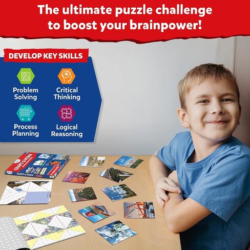 Skillmatics Origami Puzzle Book - 48 Folding Puzzles for Kids, Fun STEM Toy & Brain Teasers, Educational & Travel Gifts for Ages 6, 7, 8, 9, 10 and Up in Saudi Arabia